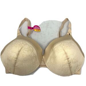Maidenform Bra Womens 36D Beige Lace Underwire Overlay Convertible Straps